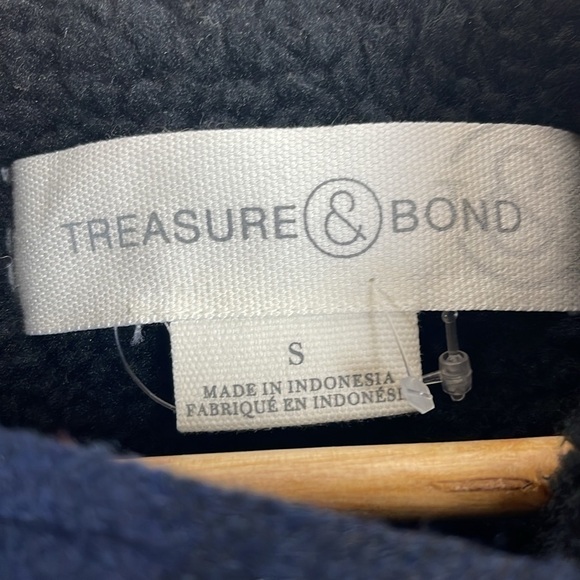 Treasure & Bond Women’s Blue/Black Plaid Jacket Size Small - Picture 4 of 9